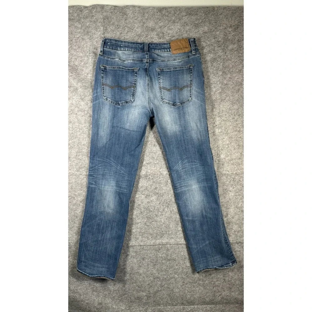 American Eagle Men's Jeans 30x32 Blue Relaxed Straight Extreme Flex 4 Boot Cut
